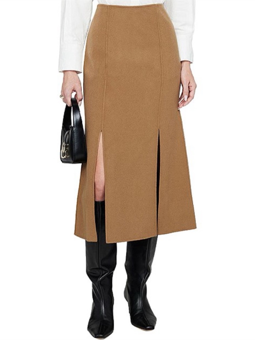 NWT Anine Bing Lyn Midi Skirt in Camel Medium